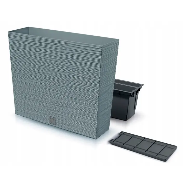 Macetero Prosperplast FURU Color Cemento con Depósito - 58 X 18 X 49,8 Cm - 12 L - 1