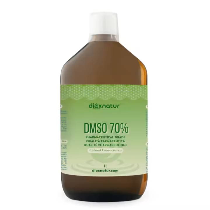DIOXNATUR® DMSO 70% (1 litro) Dimetilsulfóxido Calidad Farmacéutica Incluye Spray Botella de Cristal Ámbar - 1