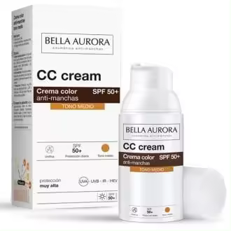 Bella Aurora Cc Spf50+ Crema Color Anti-Manchas Tono Medio 30Ml - 1