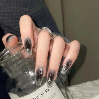 6 Hojas De Estampados De Uñas Metálicos Plateados Con Estrellas 3D Y Cadena De Metal Decoraciones Adhesivas Para Uñas - details 7