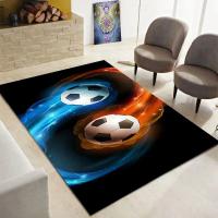Alfombra De Fútbol Para Niños Y Niñas Alfombra Deportiva De Bola De Fútbol Para Decoración De Habitaciones Y Salones Material Poliéster Moderna Y Antideslizante - details 4