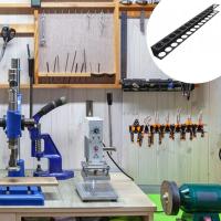 Organizador De Destornilladores De Pared Con 14 Agujeros Soporte Para Herramientas De vice Llave Y Aretes En Negro Material De Acero Tamaño 4x4.5x40cm - details 11