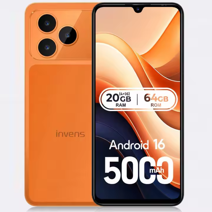 Teléfono - INVENS Note 17P versión UE, Smartphone 6.9” 20GB RAM +64GB ROM 5000mAh Android 16 Dual SIM 4G - 1