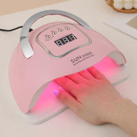 Lámpara LED UV SUN X12 MAX 280W Para Uñas Con 4 Configuraciones De Tiempo 66 LEDs Secador De Uñas Portátil Profesional Para Uñas Color Rosa/Blanco - details 6