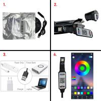 Tiras LED RGB 5050 1M/3M/5M Con Control Remoto Y Aplicación Inteligente Para Iluminación De TV Decorativa Para Fiesta Y Festival - details 0