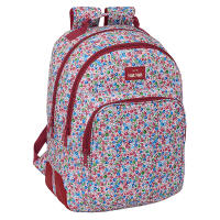 NAIT NAIT Mochila Escolar Burdeos Colección Coimbra - Doble Compartimento, 20 Litros, Adaptable a Carro, Cartoneras Engomadas, 32x15x42 Cm, 2 Años Garantía Safta - details 0