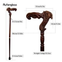 Bastón De Madera Marrón Eagle Para Moda Y Fiesta De Disfraz De Vampiro 93cm Tapa De Goma Mango De Cerda De Mano Para Caminar Y Halloween - details 2