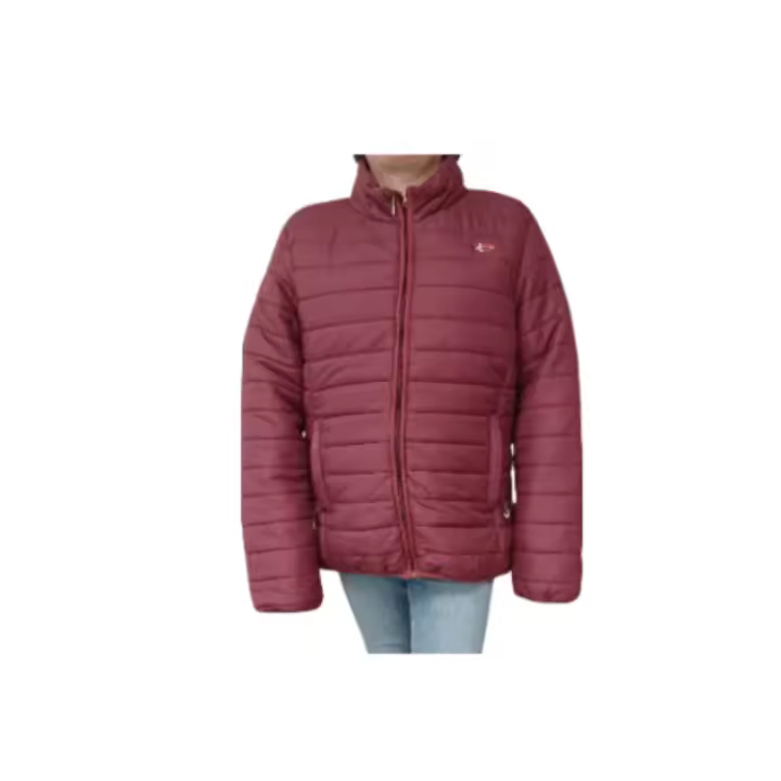 Cazadora pluma Geographical Norway burdeos para mujer de estilo casual  - Envío rápido - ¡Compra ya!- La Hormiga Negra - 1