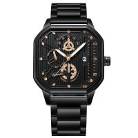 Reloj De Hombre Cuadrado Impermeable Luminoso Con Calendario De Acero Inoxidable Lujo Reloj De Pulsera De Cuarzo Moda Casual - details 5