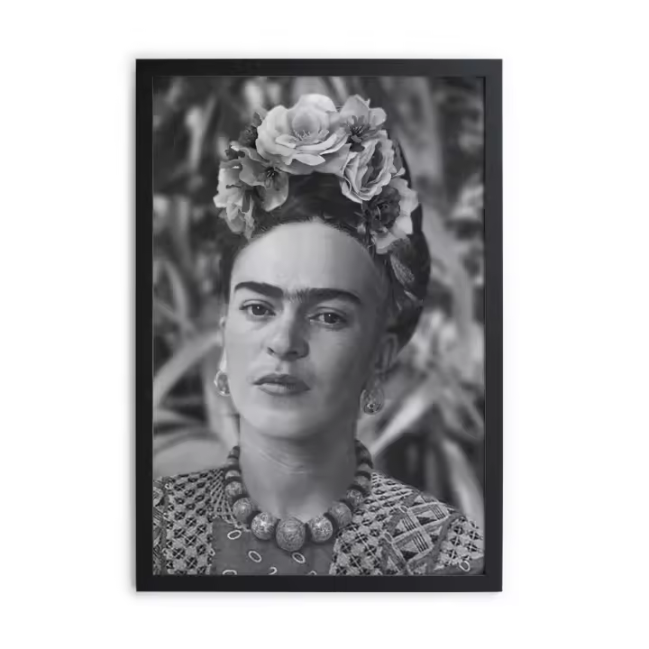 RNT X REALLY NICE THINGS Cuadro RNT X de Retrato de Frida 40x30 con Marco Negro - 1