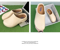 Zapatillas De Verano Para Hombre Con Capa De Dedo Antideslizantes Impermeables Cómodas Y Transpirables Sandalias Planas De Trabajo En Color Sólido Para Cocinero - details 17