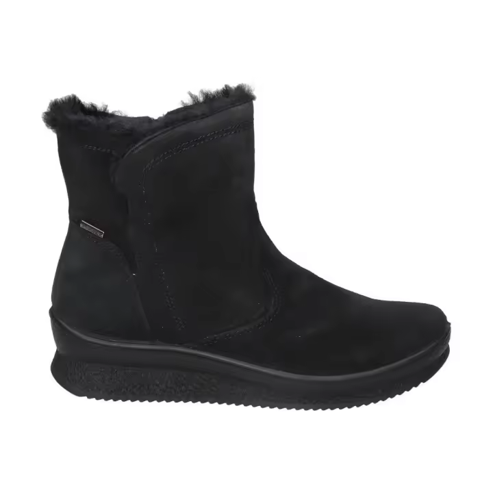 IMAC | Botines Waterproof IMAC para Mujer – Botines de Piel en Color Negro – Botín con Cremallera – Con Borreguito – De Piel – Para Invierno – Cómodos – Versátiles – Modelo 656529-7150.011 - 1