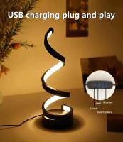 Lámpara De Noche LED Creativa En Espiral 3 Colores Dimmerable USB Para Mesa De Trabajo Dormitorio Sala De Estar Decoración - details 2