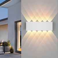 Lámpara De Pared LED IP65 Impermeable Para Exterior Iluminación De Jardín Villa Patio Interior Dormitorio Sala De Estar Escaleras Luz De Parede ABS AC86-265V Contemporánea - details 2