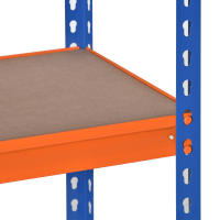 HOMCOM Estantería Metálica de Almacenaje 80x40x182 cm con 5 Niveles Ajustables en Altura Carga Máxima por Estante 300 kg para Almacén Garaje Taller Azul y Naranja - details 4