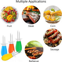 LMETJMA 12pcs Juego De Portazúmes Para Maíz En Acero Inoxidable Herramientas Para Barbacoa Resistentes Al Calor Fácil De Limpiar Accesorios De BBQ - details 3