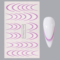 Set De 8 Pcs De Pegatinas De Uñas Gradient French Line Colores Estriados Diseños Ombre Para Decoración DIY Herramientas Guías De Estampado De Uñas - details 11