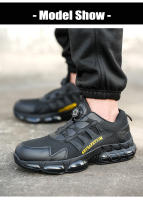 Botas De Seguridad Para Hombre Con Punta De Acero Transpirables Y Ligeras Zapatos De Construcción Con Botón Rotativo Suela De Goma Cómodas Para Todas Las Estaciones - details 13