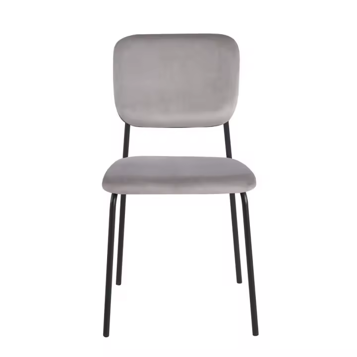 Silla Selin Black Terciopelo - Gris - 1