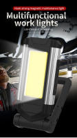 Linterna LED Recargable Super Brillante Con Luz COB Magnética Portátil Impermeable Para Camping Y Reparación De Coches Con Soportes - details 0