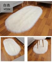 Alfombra De Falsa Piel Grande Ovalada Artificial Cuero Genuino De Oveja Pelo Largo Tapete Suave De Lana Blanca Para Dormitorio Y Sala De Estar Decoración De Hogar Lujo Alfombra Para Habitación De Niños - details 7
