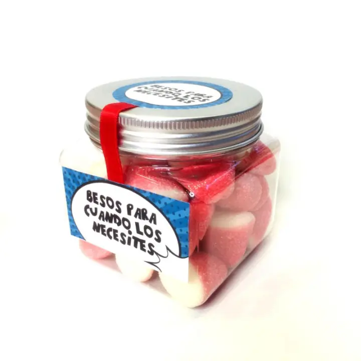 Bote chuches Besos para cuando los necesites Regalos para Enamorados Regalos de Amistad amor - 1