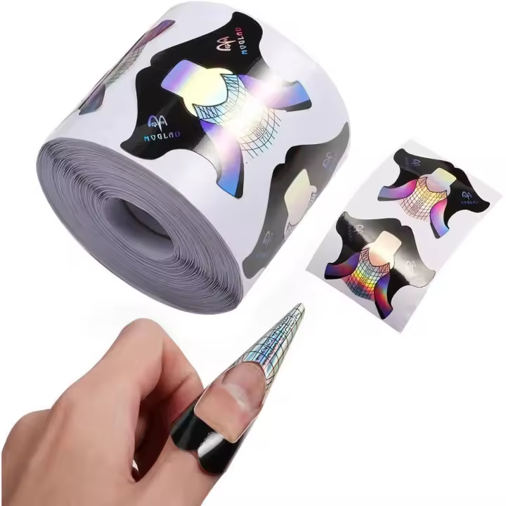 300pcs Pegatinas adhesivas con forma de uñas gruesas - Consejos de arte - Moldes con guías para extensión de uñas - 1