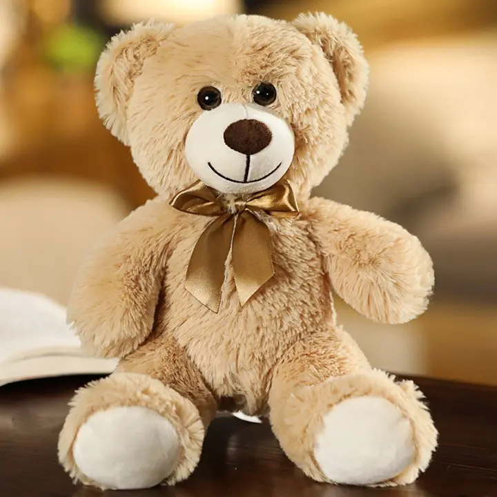 Oso De Peluche Teddy Color Marrón Suave Juguete Para Bebé Decoración De Habitación Regalo Para Showers De Bebés Tipo De Peluche - 1