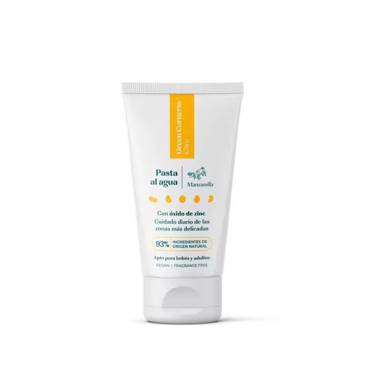 GREEN CORNERSS CARE - Pasta al Agua con Manzanilla | 50 ml | Pasta al Agua con el 93% de Ingredientes de Origen Natural con un 25% de Zinc | Perfecta para Menores de 3 Años - 1