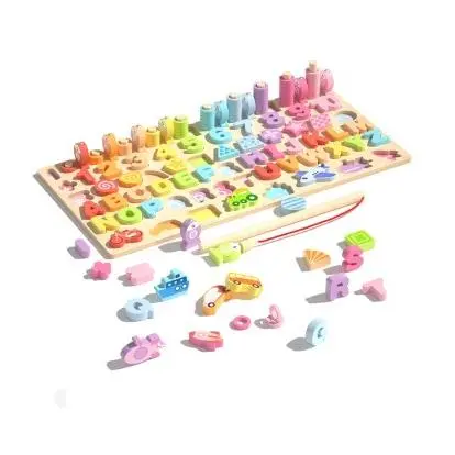 Iwood Juguete Educativo Multifunción Arco Iris 6 en 1 - 1