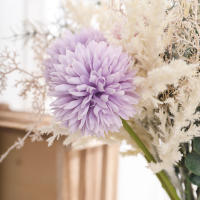 Flores Artificiales De Diente De León Para Decoración De Mesa Y Sala De Estar Vaso De Seda Híbrido Bouquet Para Boda Fiesta Navidad - details 5