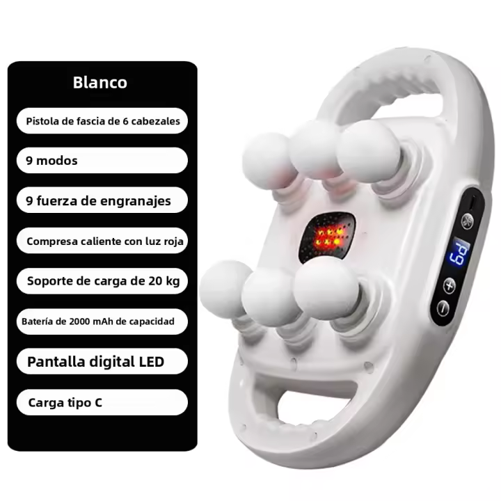 Masajeador Eléctrico De 6 Cabezas Para Relajación Muscular Y Alivio Del Dolor En El Cuerpo Masajeador De Tissue Profundo - 1