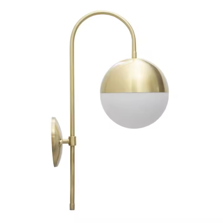 Lámpara de Pared MF51, Metal, Oro, 19x31x51 cm - 1