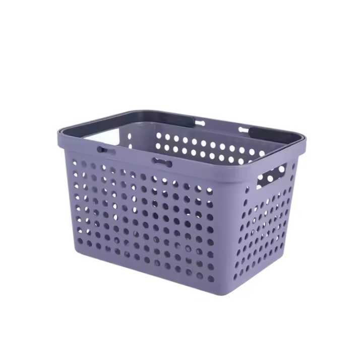 Cesta De Compras Portátil Supermercado Cesta De Alimentos Cesta De Almacenamiento Para Baño Cesta De Panadería Cesta De Almacenamiento Versátil - 1