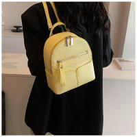 Mochila urbana sencilla de PU a juego para uso diario, mochila para mujer - details 23