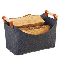 Cesta De Madera Plegable Grande 45x32x40 Cm Capacidad De 57 L Para Hogar Y Jardín Caja De Madera Para Estufa Y Pila De Leña Eco-amigable - details 8