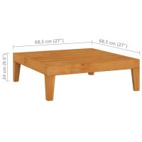 vidaXL Mesa de jardín madera maciza de acacia 68,5x68,5x24 cm Conjunto Terraza Muebles Jardín Exterior Juego de Muebles de jardín Mueble Jardín Exterior Muebles de Salon Exterior - details 4