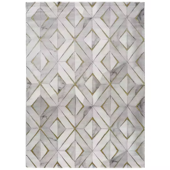 ATTICGO Alfombra de Interior Estilo Mosaico en Gris - Norah 23374 | 120X170, 140X200 cm - 1