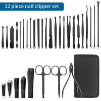 Set De 32 Herramientas De Manicura Profesional Con Tijeras Y Cortauñas Kit De Pedicura Y Arte De Uñas En Acero Inoxidable - details 1