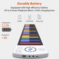 Piano Digital Portátil De 49 Teclas Plegable Con Batería Recargable Para Niños Y Adultos Instrumento Musical Para Principiantes - details 4