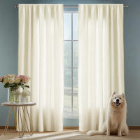 Cortinas De Lino Algodón Transparentes Para Dormitorio Y Sala De Estar Con Bolsa De Roda Filtración De Luz Estilo Europeo - details 11