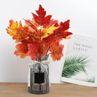 Rama De Hojas De Arce Artificial De 39cm Tema Otoño Para Decoración De Jardín Y Hogar Festivales De Halloween Y Cosecha - details 2