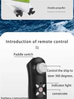 Barco RC HUINA HC 810 RTR 2.4G Con Control Remoto Luz LED 360 Modos De Conducción Dual Impermeable Y Velocidad Máxima De 15km/h - details 11