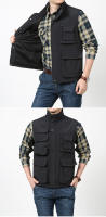 Chaleco Casual FGKKS 2024 Para Hombres De Color Sólido Con Multiple Bolsillos Corte Ajustado Calidad Superior Streetwear Vest Para Verano - details 11