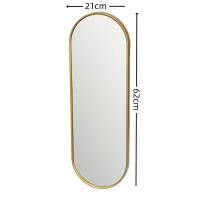 MIRAMAX-Set 2 espejos pared para vestidor marco dorado. redondo 21cm y un espejo ovalado 62cm x21cm  ideales para combinar en cualquier estancia de la casa. - details 3