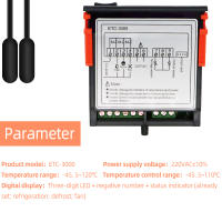 Controlador De Temperatura ETC-3000 Termómetro Digital Regulador Mini Termostato Con Doble Sensor NTC Para Refrigerador 220V - details 5
