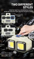 Linterna Frontal LED Potente Recargable USB Impermeable Para Camping Pesca Mineria Con Lente De 180° Y Modos De Iluminación Variable - details 3