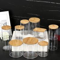 Organizador De Maquillaje Multifuncional En Acrílico Con Caja De Almacenamiento Para Palitos De Cotonete Caja De Baño Ecológica Con Tapa De Bambú - details 7