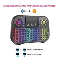 FGNS Mini teclado inalámbrico + Bluetooth con retroiluminado Colorido con panel táctil y teclas multimedia para TV Android Box HTPC PS3, XBOX360, móviles inteligentes, tablet Mac Linux Windows OS. - details 1