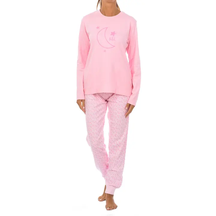 Kisses and Love-Pijama Manga Larga 100% Algodón KLP1 para Mujer - 1